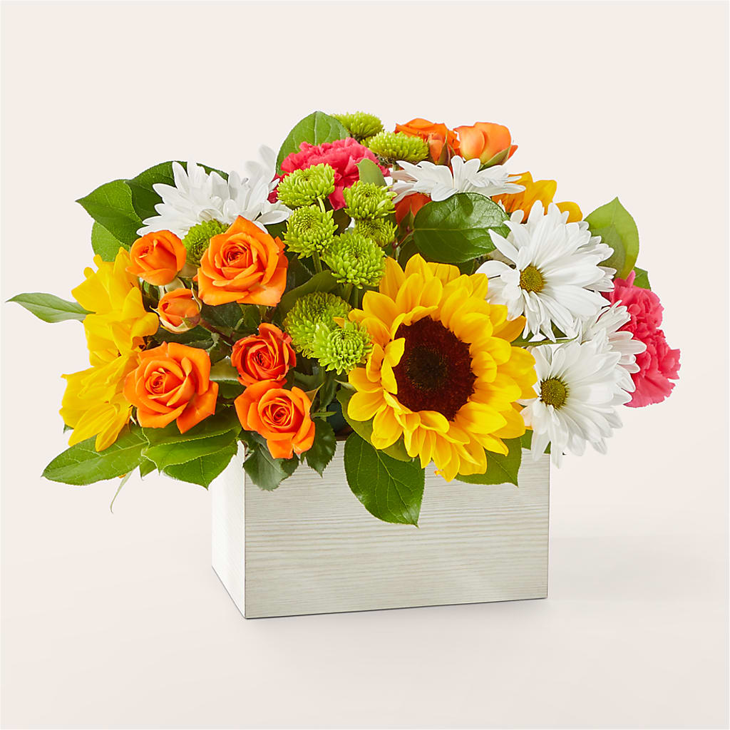 Sun-drenched Blooms Box Bouquet – Kiss Floral Llc, Conshohocken PA