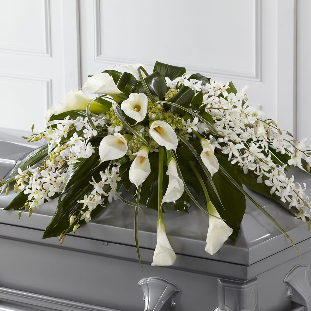 Angel Wings Casket Spray – Kiss Floral Llc, Conshohocken PA