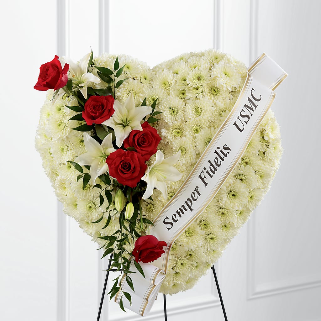 Heartfelt Hero Standing Heart – Kiss Floral Llc, Conshohocken PA