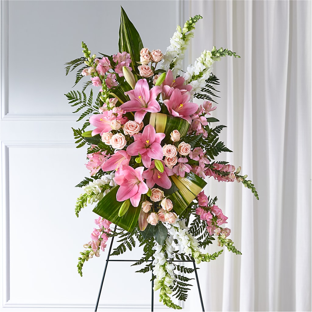 Elegant Embrace Standing Spray – Kiss Floral Llc, Conshohocken PA