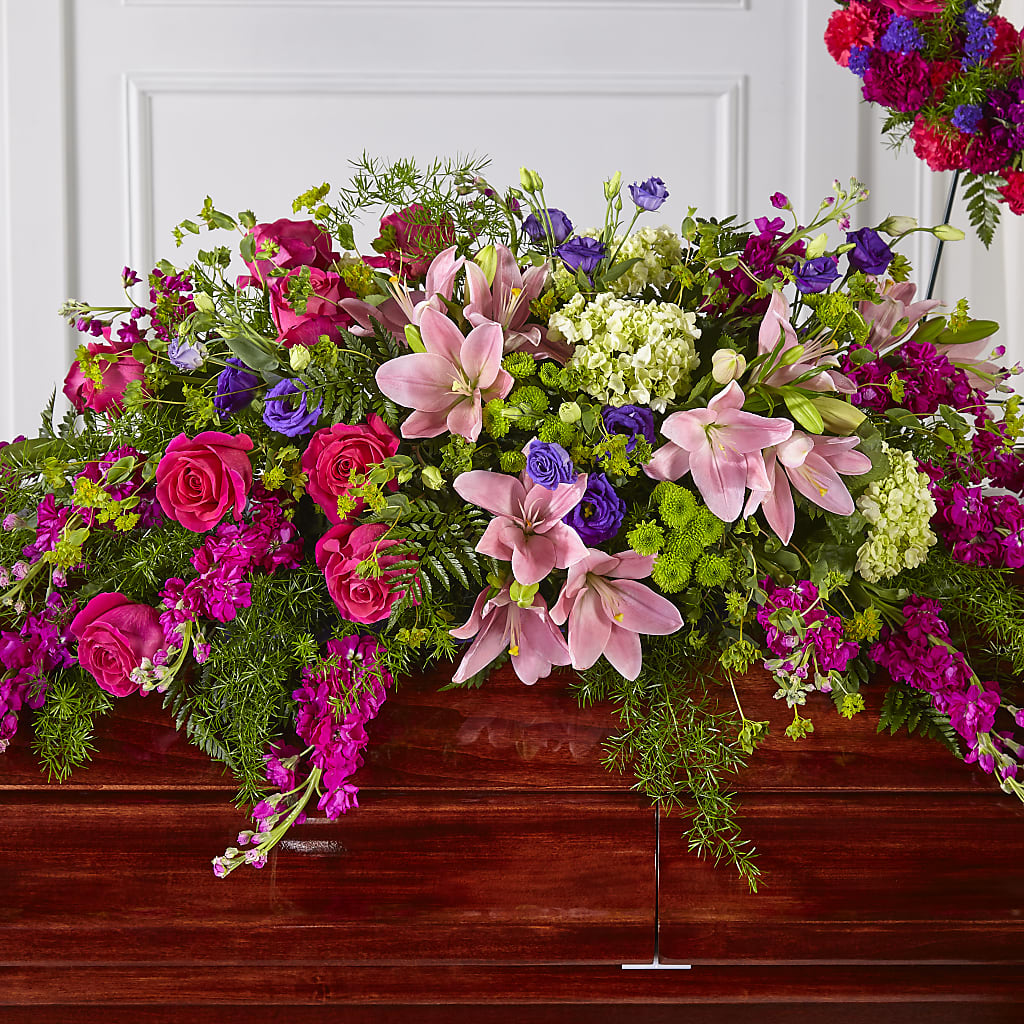 Radiant Tribute Casket Spray – Kiss Floral Llc, Conshohocken PA