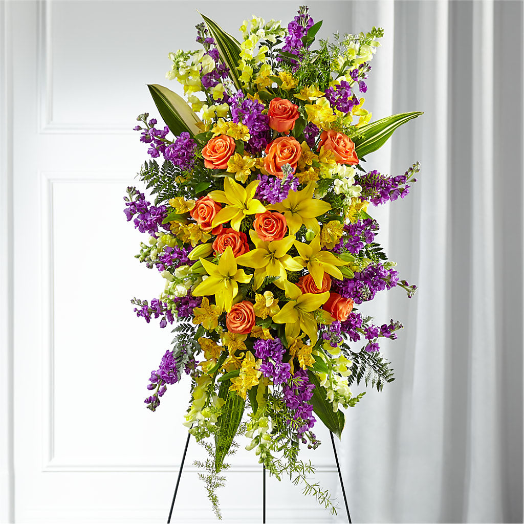 Thoughtful Prayers Standing Spray – Kiss Floral Llc, Conshohocken PA