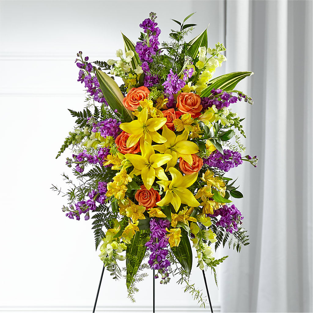 Thoughtful Prayers Standing Spray – Kiss Floral Llc, Conshohocken PA