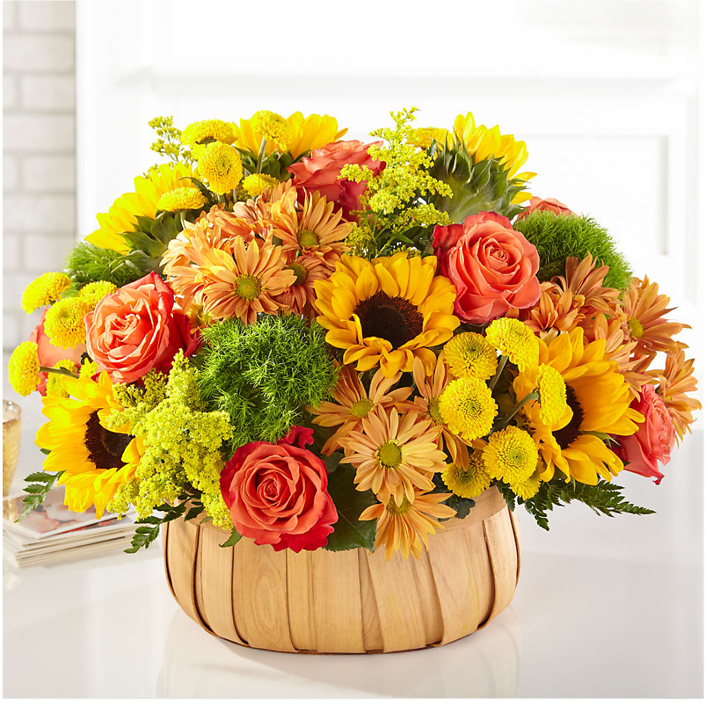 Harvest Sunflower Basket – Kiss Floral Llc, Conshohocken PA