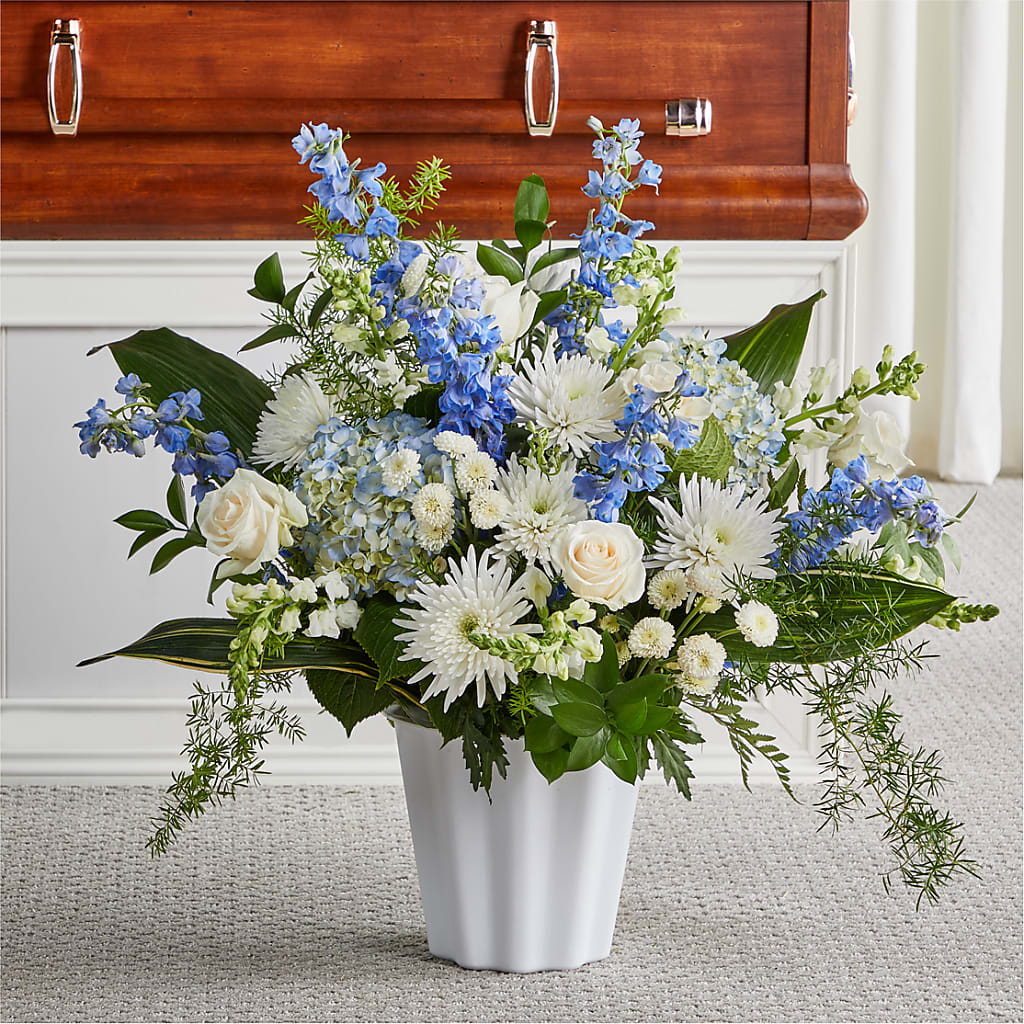 Everlasting Memories Floor Basket – Kiss Floral Llc, Conshohocken PA