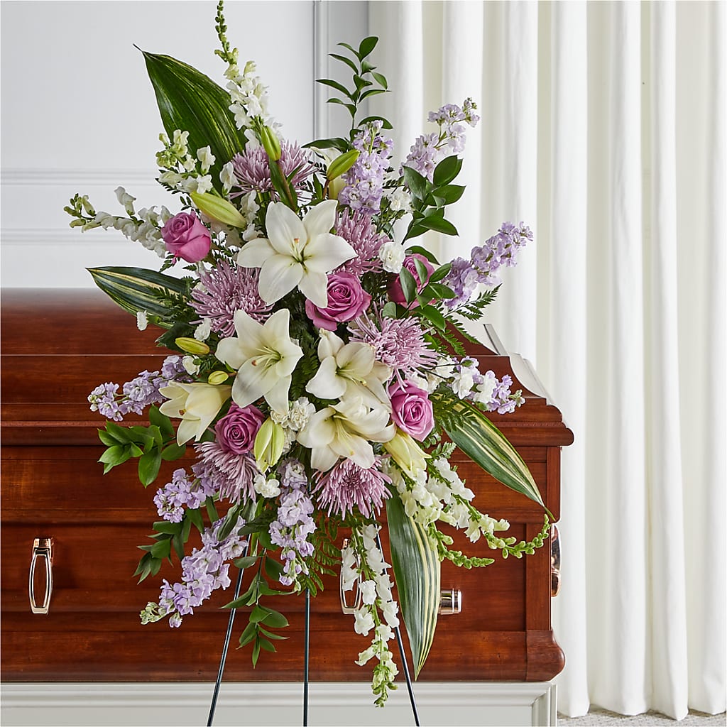Grateful Hearts Standing Spray – Kiss Floral Llc, Conshohocken PA