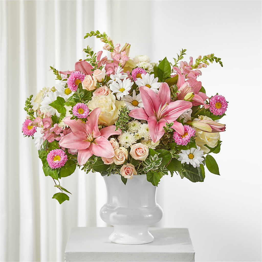 Empathetic Blooms Urn Arrangement – Kiss Floral Llc, Conshohocken PA
