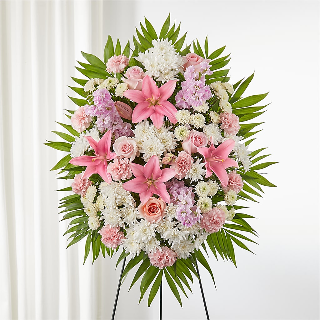 Offering Solace Standing Spray – Kiss Floral Llc, Conshohocken PA