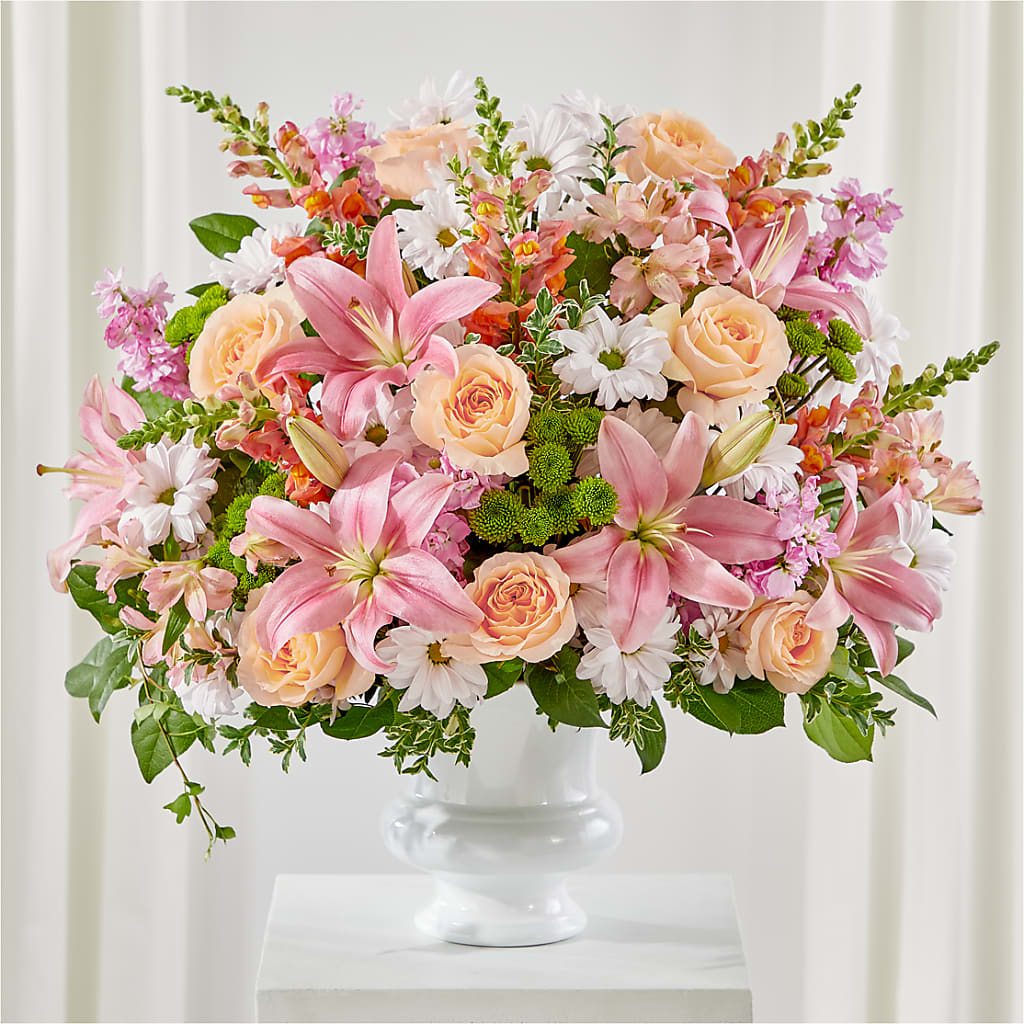 Heartfelt Gesture Urn Arrangement – Kiss Floral Llc, Conshohocken PA