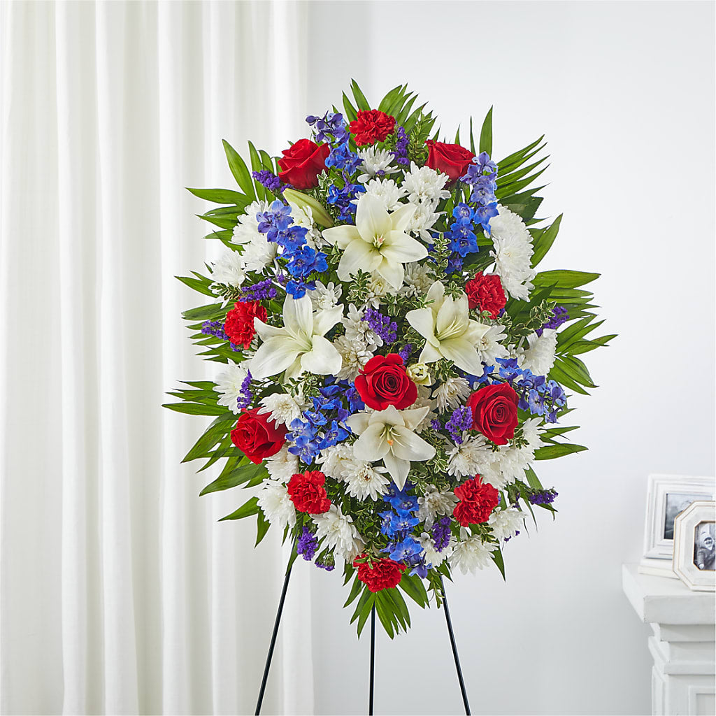 Cherished Service Standing Spray – Kiss Floral Llc, Conshohocken PA