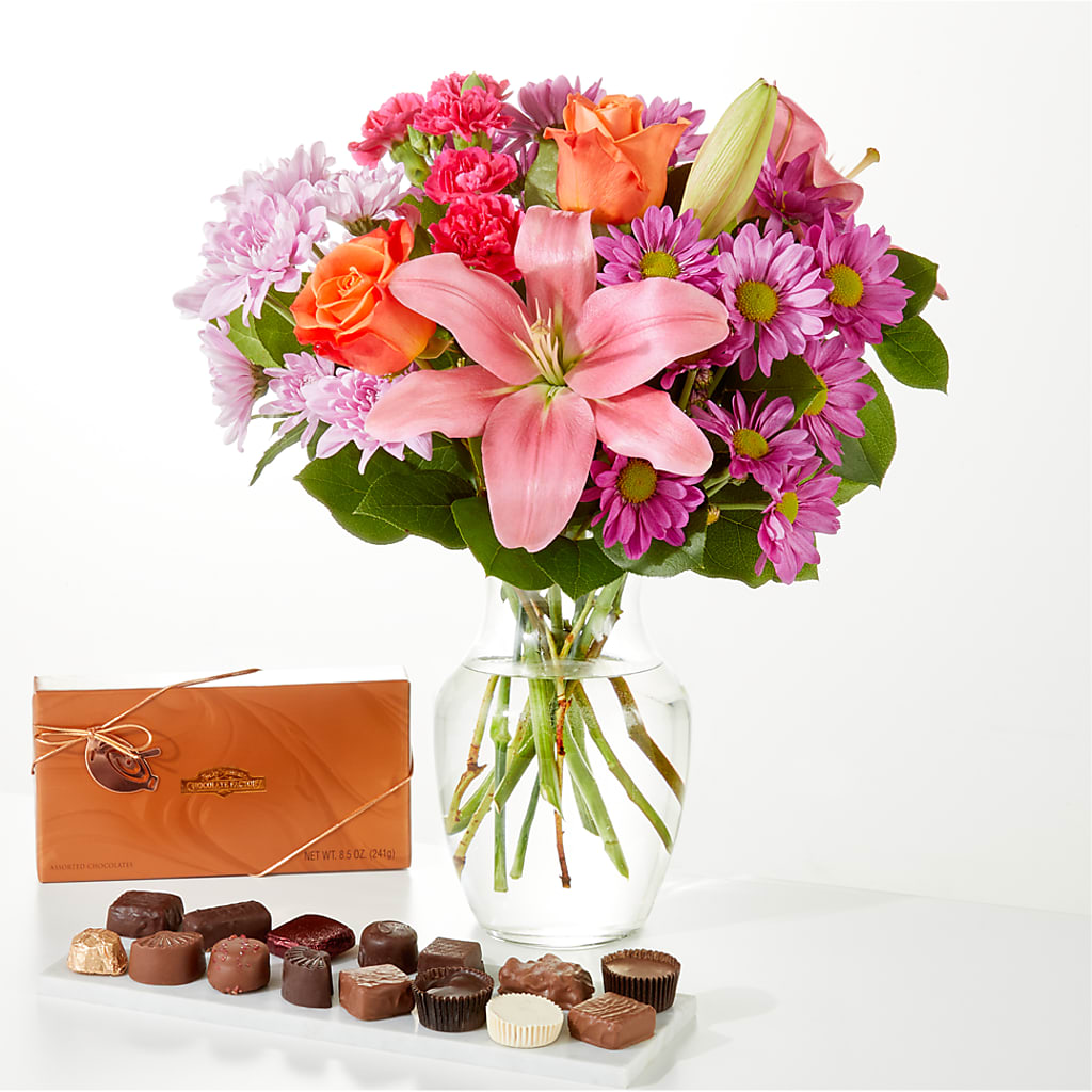 One and Only Bouquet and Chocolate Bundle – Kiss Floral Llc, Conshohocken PA