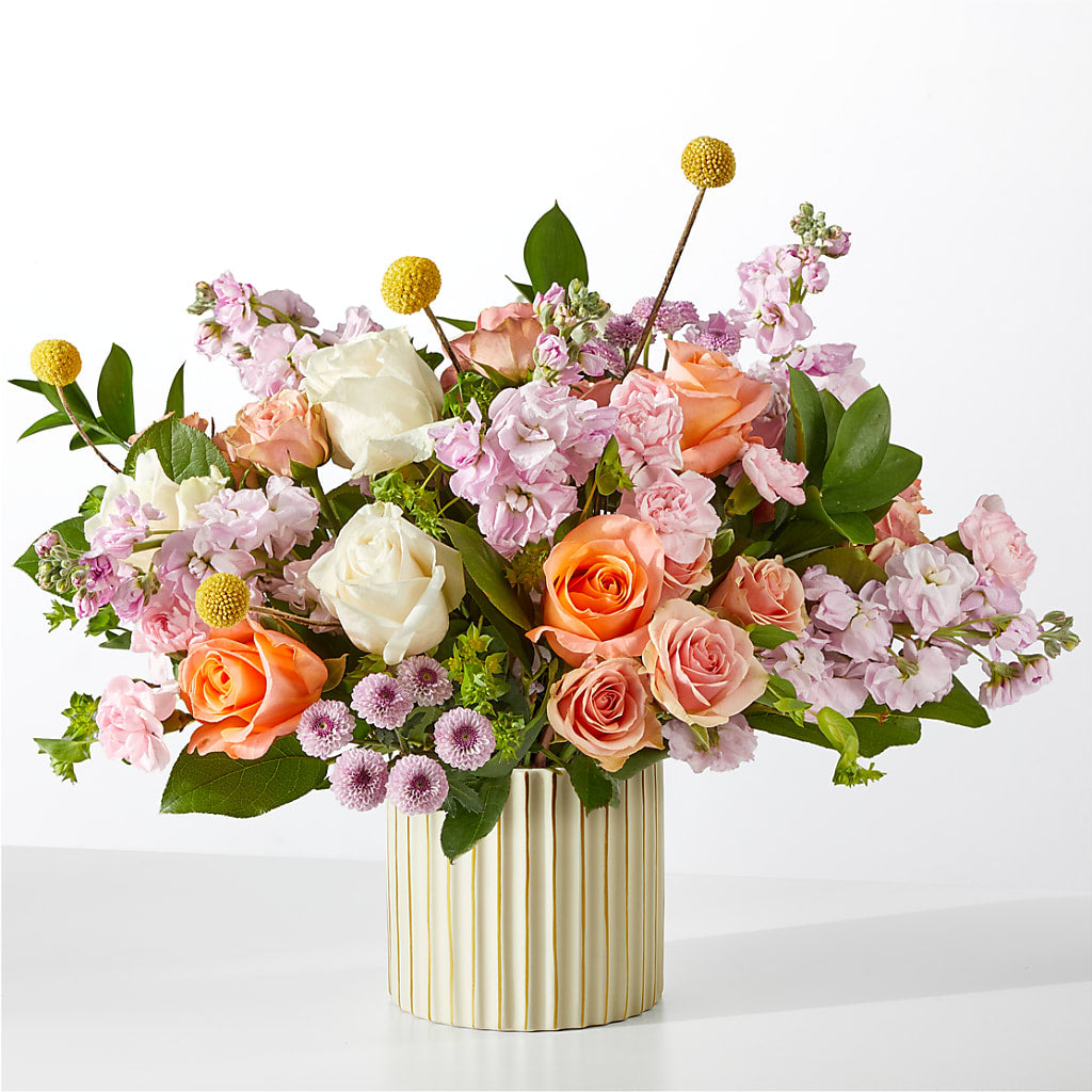 French Market Bouquet with Ivory Vase – Kiss Floral Llc, Conshohocken PA