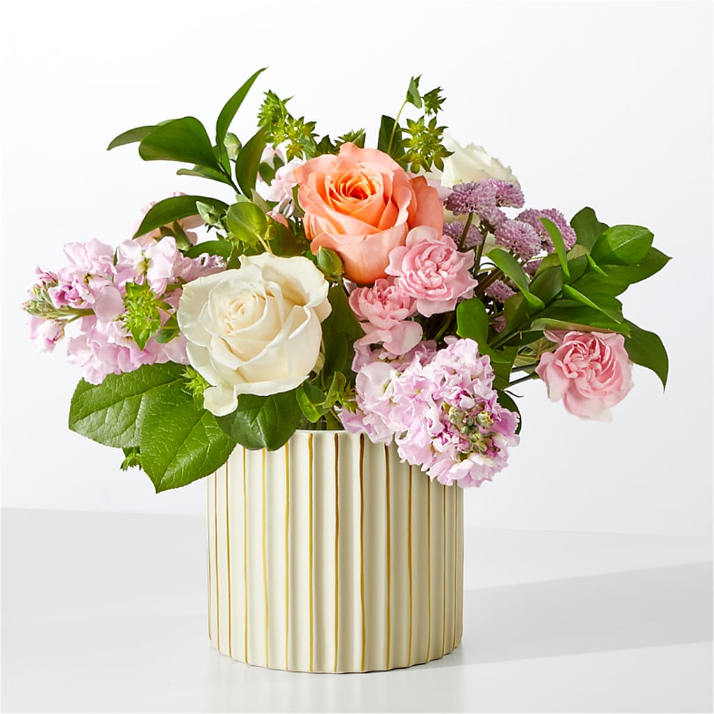 French Market Bouquet with Ivory Vase – Kiss Floral Llc, Conshohocken PA