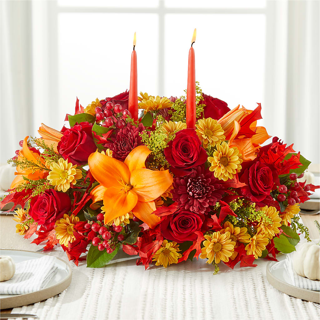 Autumn's Embrace Centerpiece – Kiss Floral Llc, Conshohocken PA