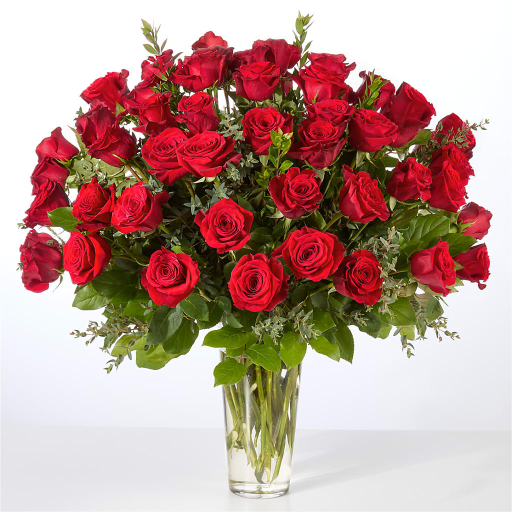 Forever Yours Fifty Stem Red Rose Bouquet – Kiss Floral Llc, Conshohocken PA