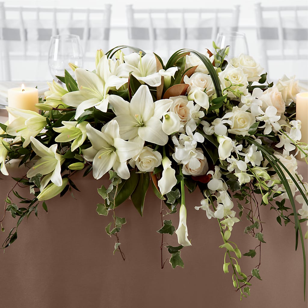 White Linen Arrangement – Kiss Floral Llc, Conshohocken PA