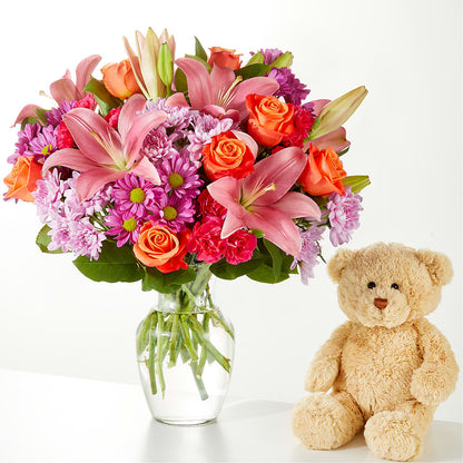 One and Only Bouquet and Bear Bundle –  Kiss Floral Llc, Conshohocken PA