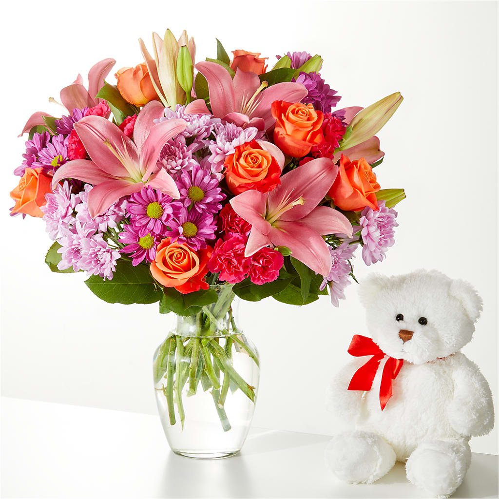 One and Only Bouquet and Bear Bundle –  Kiss Floral Llc, Conshohocken PA