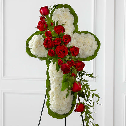 Floral Cross Easel –  Kiss Floral Llc, Conshohocken PA