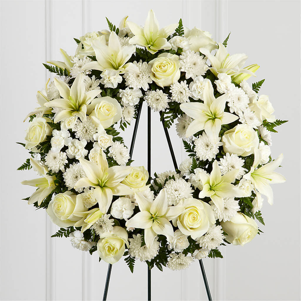 Treasured Tribute Wreath –  Kiss Floral Llc, Conshohocken PA