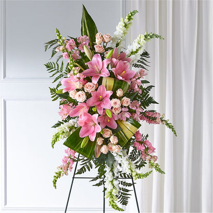 Elegant Embrace Standing Spray –  Kiss Floral Llc, Conshohocken PA
