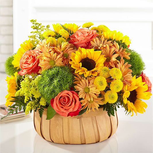 Harvest Sunflower Basket –  Kiss Floral Llc, Conshohocken PA