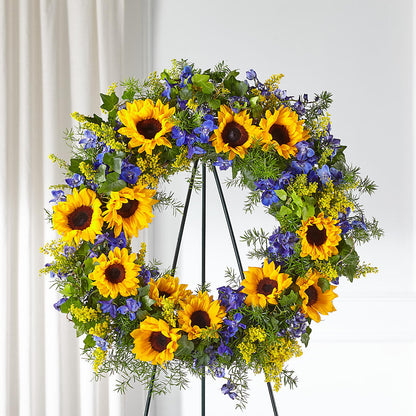 Bright Rays Wreath –  Kiss Floral Llc, Conshohocken PA