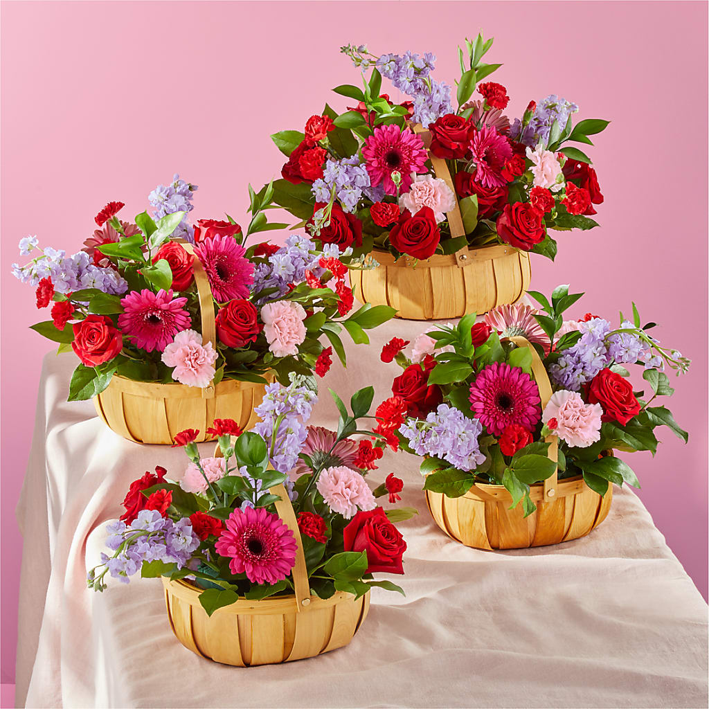 Pink Picnic Basket –  Kiss Floral Llc, Conshohocken PA