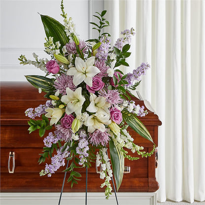 Grateful Hearts Standing Spray –  Kiss Floral Llc, Conshohocken PA