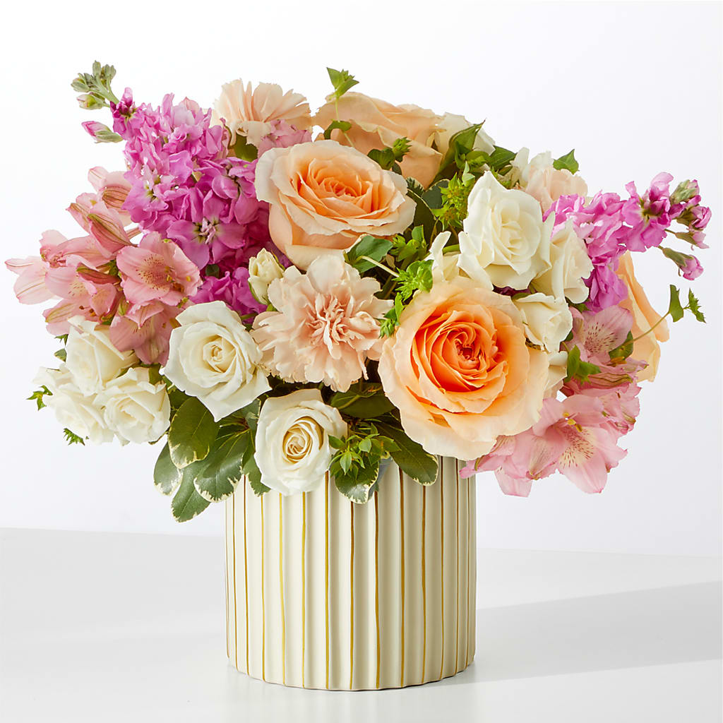 Paradise Bouquet with Ivory Vase –  Kiss Floral Llc, Conshohocken PA