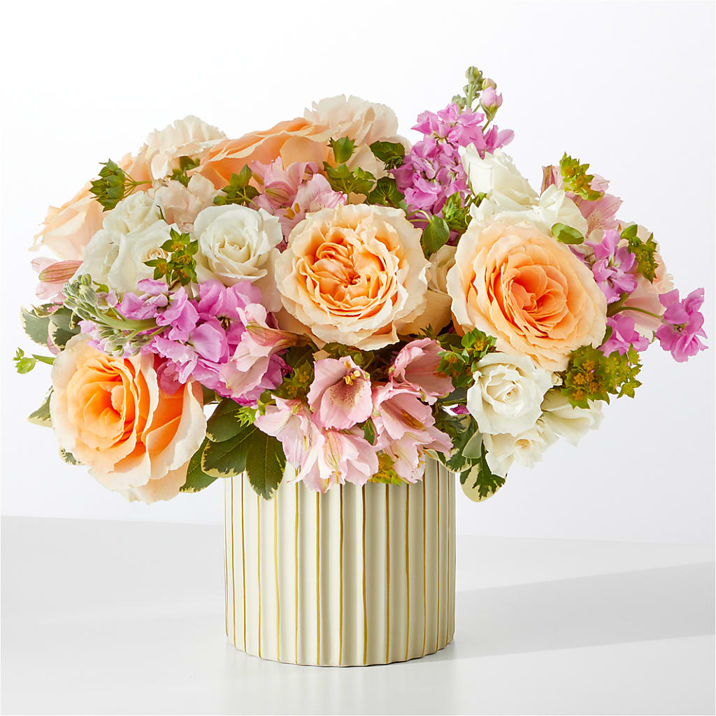 Paradise Bouquet with Ivory Vase –  Kiss Floral Llc, Conshohocken PA