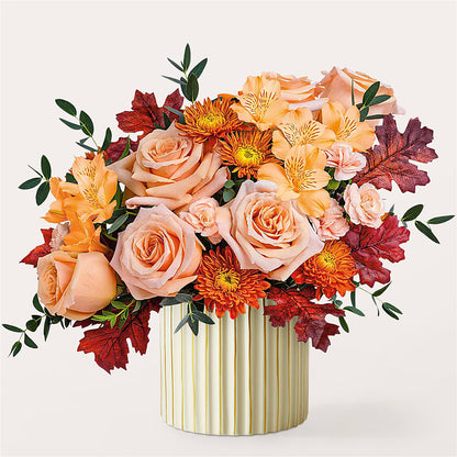 Spiced Latte Bouquet with Ivory Vase –  Kiss Floral Llc, Conshohocken PA